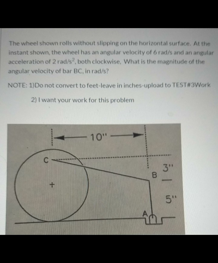 Solved The wheel shown rolls without slipping on the | Chegg.com