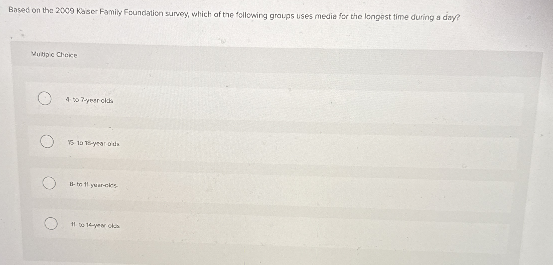 Solved Based on the 2009 ﻿Kaiser Family Foundation survey,