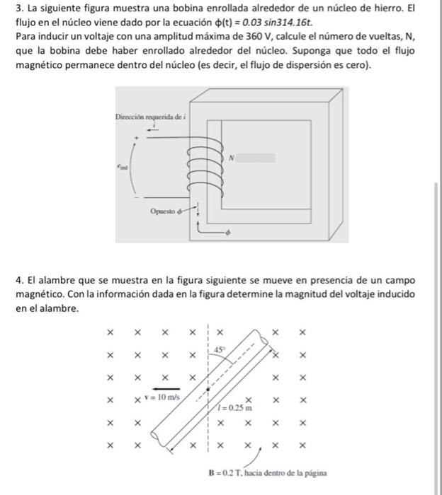 Solved 3. The figure below shows a coil wound around an iron