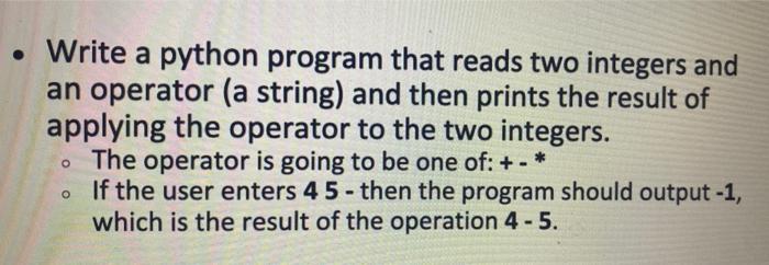 Solved • Write a python program that reads two integers and | Chegg.com