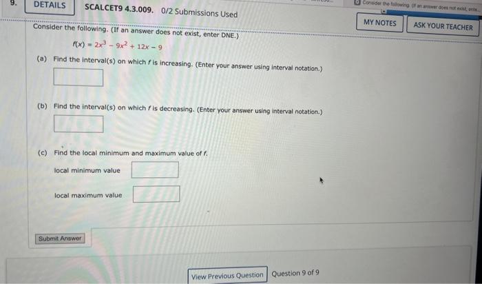 Solved Consider the following. (If an answer does not exist, | Chegg.com