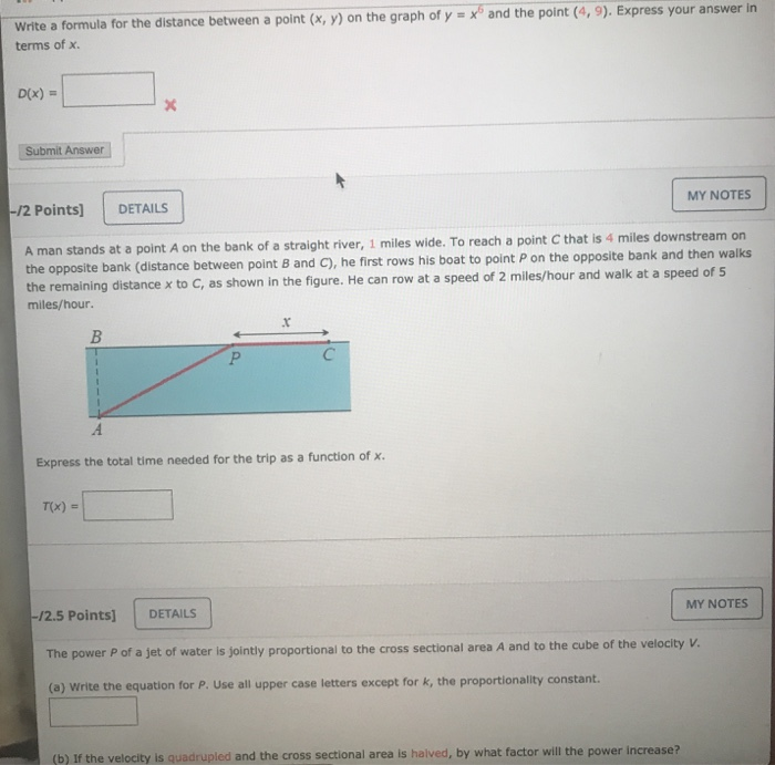 Solved Write a formula for the distance between a point (x, | Chegg.com