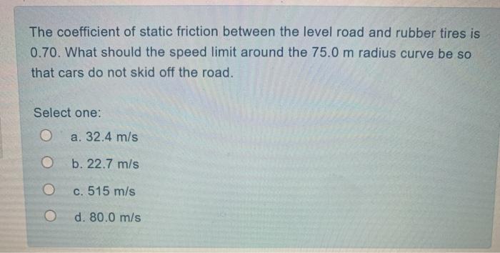 Solved The coefficient of static friction between the level | Chegg.com