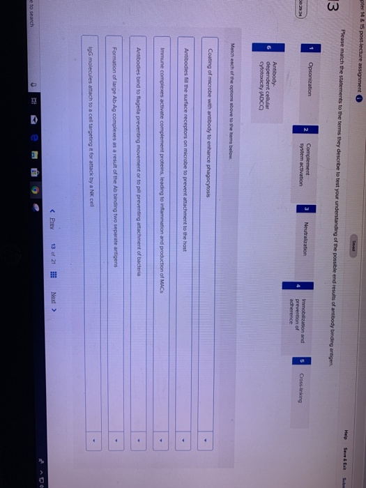 Solved Pter 14 And 15 Post Lecture Assignment I Please Match