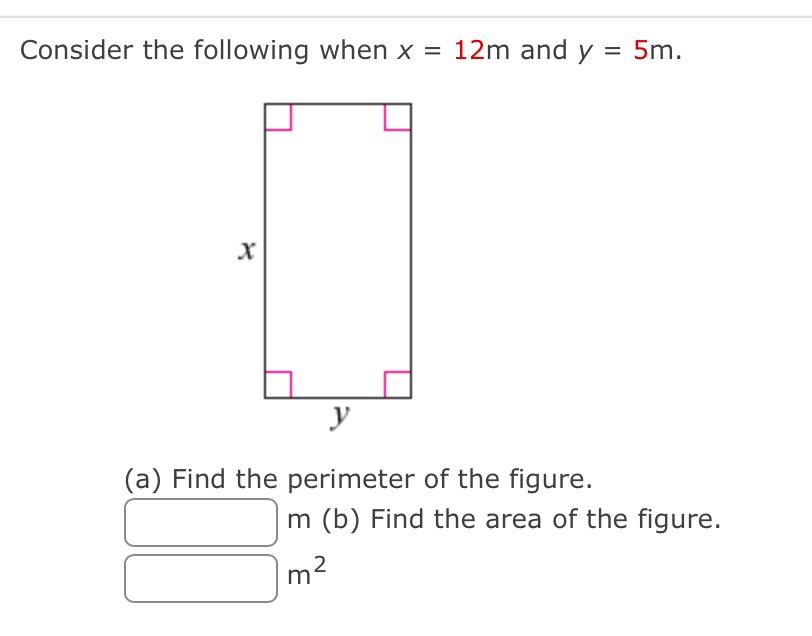 Solved Consider the following when x=12m ﻿and y=5m.(a) ﻿Find | Chegg.com