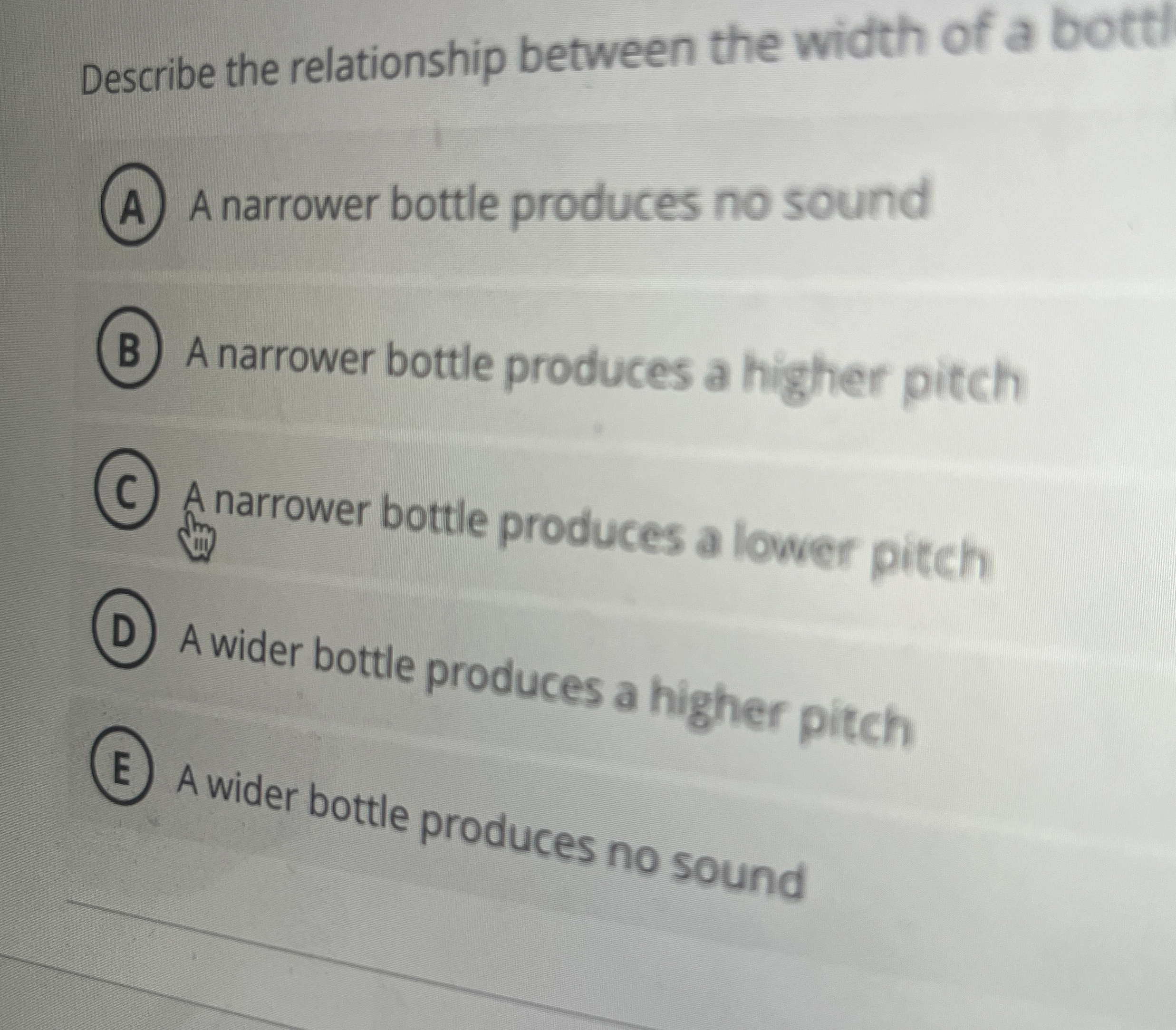 [Solved] Describe the relationship between the width of a b