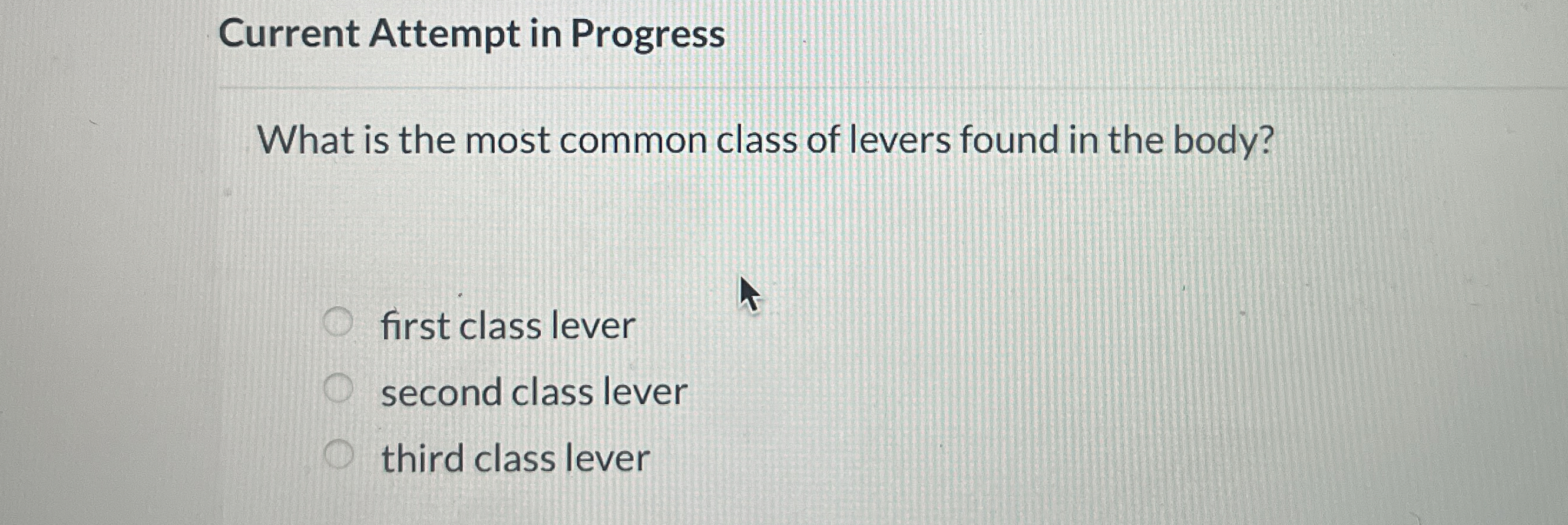 Solved Current Attempt in ProgressWhat is the most common
