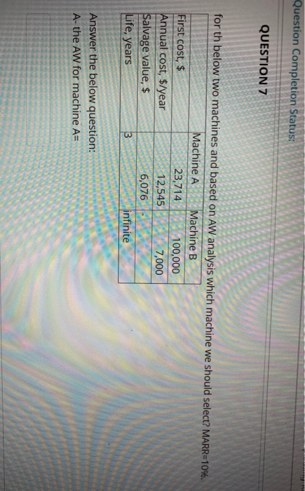Solved QUESTION 1 10 poir A new production system for a | Chegg.com