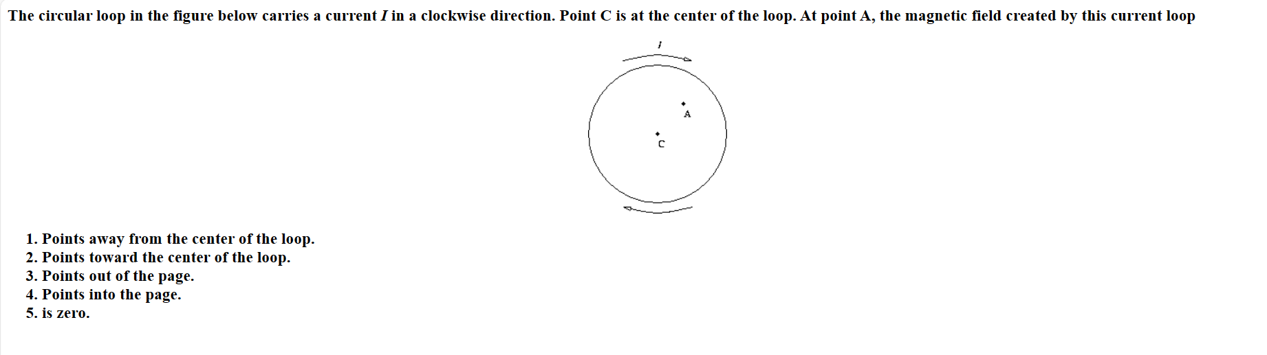 Solved The circular loop in the figure below carries a | Chegg.com