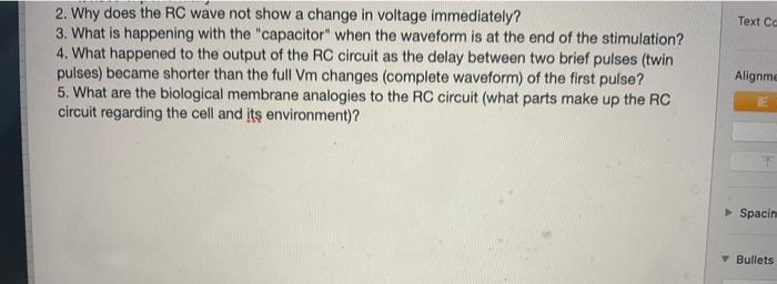 2. Why does the RC wave not show a change in voltage | Chegg.com