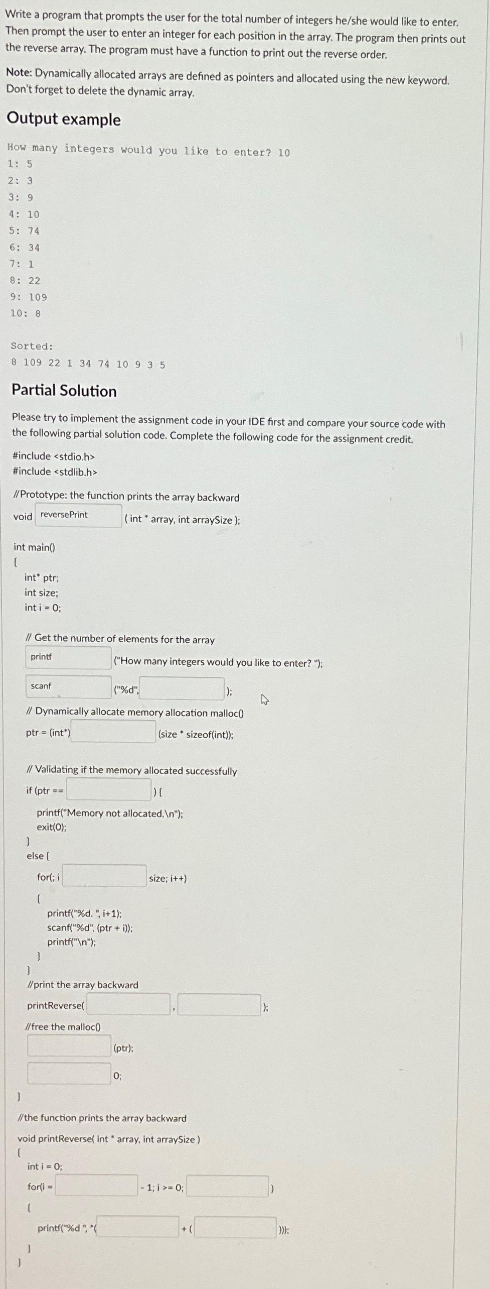 Solved Write a program that prompts the user for the total | Chegg.com