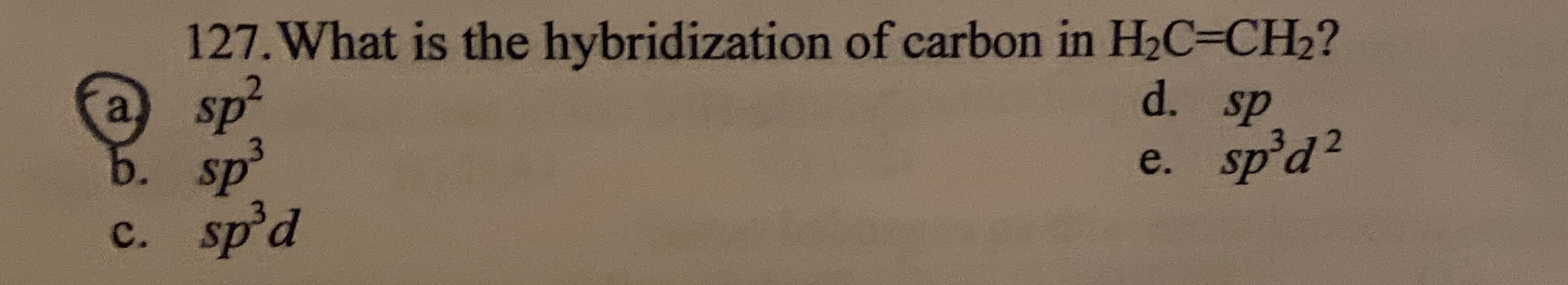 Solved What is the hybridization of carbon in | Chegg.com