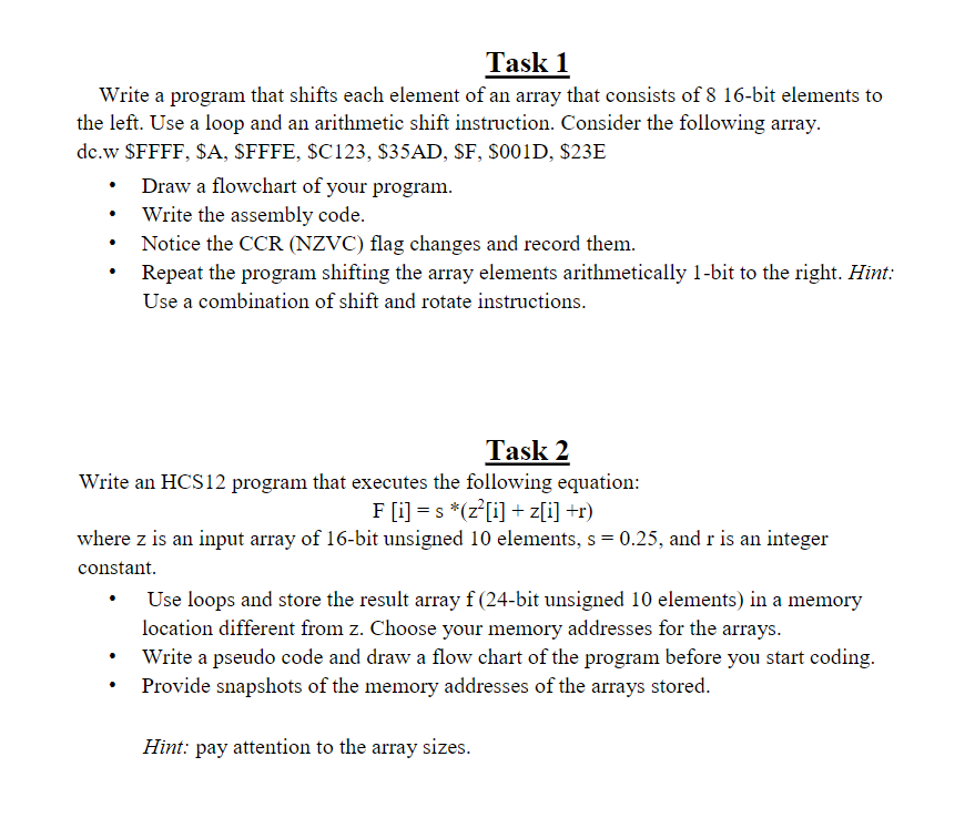 solved public class arrayshift { ** * shift all the... Task 1Write a program that shifts each element of an | Chegg.com