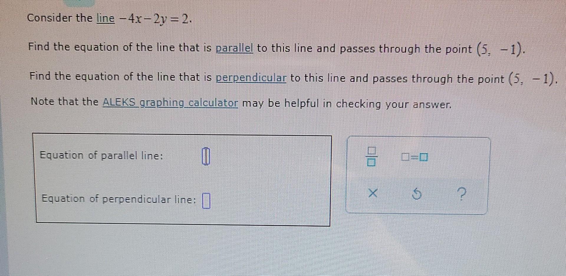 find equation of the line parallel to the line 3x 4y 2