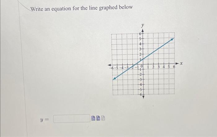 Solved Write an equation for the line graphed below | Chegg.com