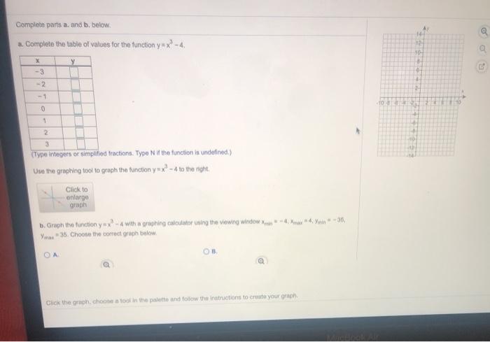 Solved Complete parts a. and b. below. a. Complete the table | Chegg.com