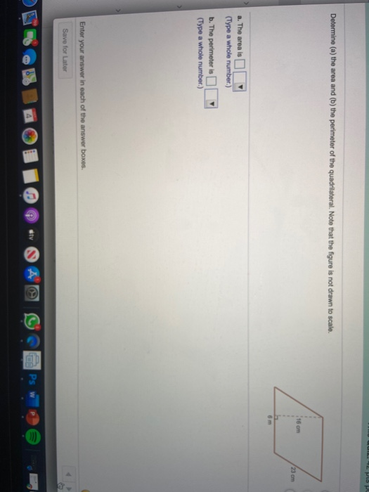 Solved Determine (a) The Area And (b) The Perimeter Of The | Chegg.com