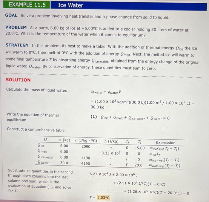 Solved GOAL Solve a problem involving heat transfer and a | Chegg.com