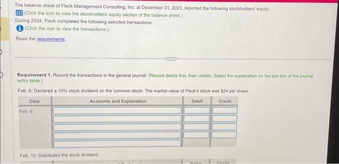 Solved The balance sheet of Fleck Management Consulting. | Chegg.com