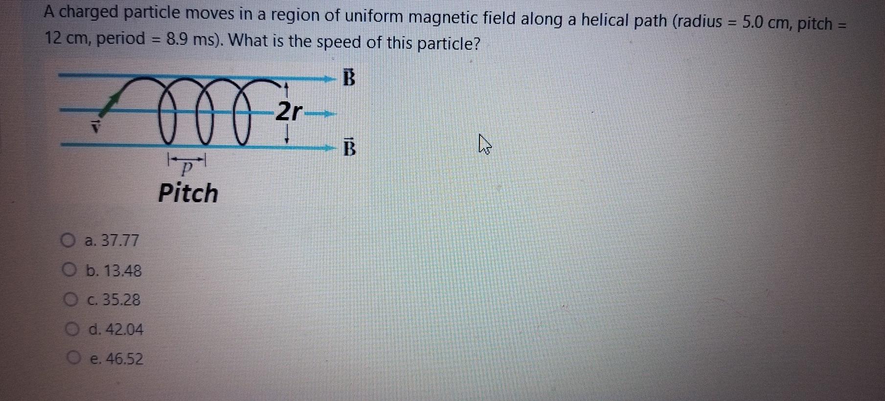 Solved A charged particle moves in a region of uniform | Chegg.com