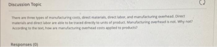 What Are The Three Types Of Manufacturing Costs