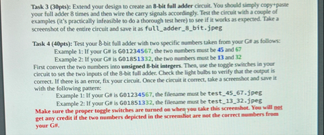Solved Task 3 (30pts): Extend your design to create an | Chegg.com