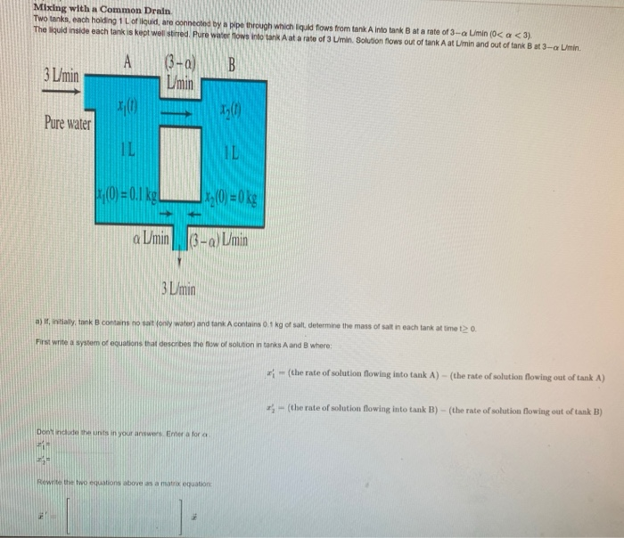 Solved Mixing with a Common Drain Two links, each holding 1 | Chegg.com