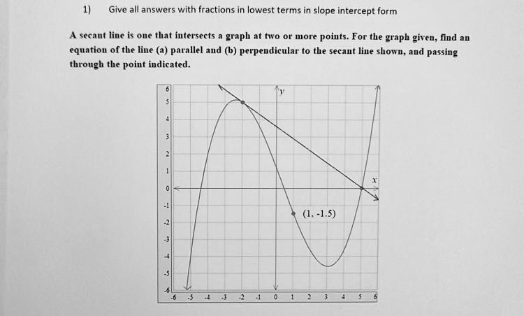 Equation Of Secant Line Given Two Points Calculator