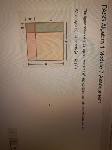 Solved PASS Algebra 1 Module 7 Assessment The figure shows a | Chegg.com