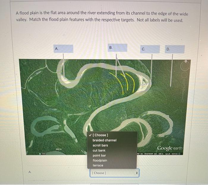 Solved A flood plain is the flat area around the river
