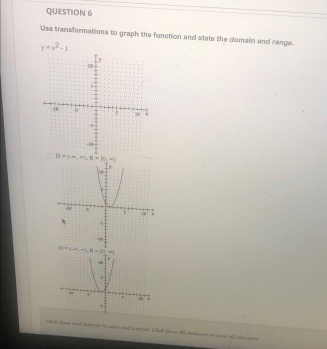 Solved Use transformations to graph the function and state | Chegg.com