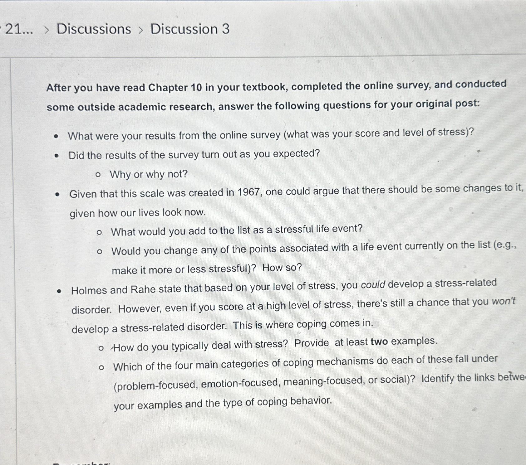 Solved 21... > ﻿Discussions > ﻿Discussion 3After you have | Chegg.com