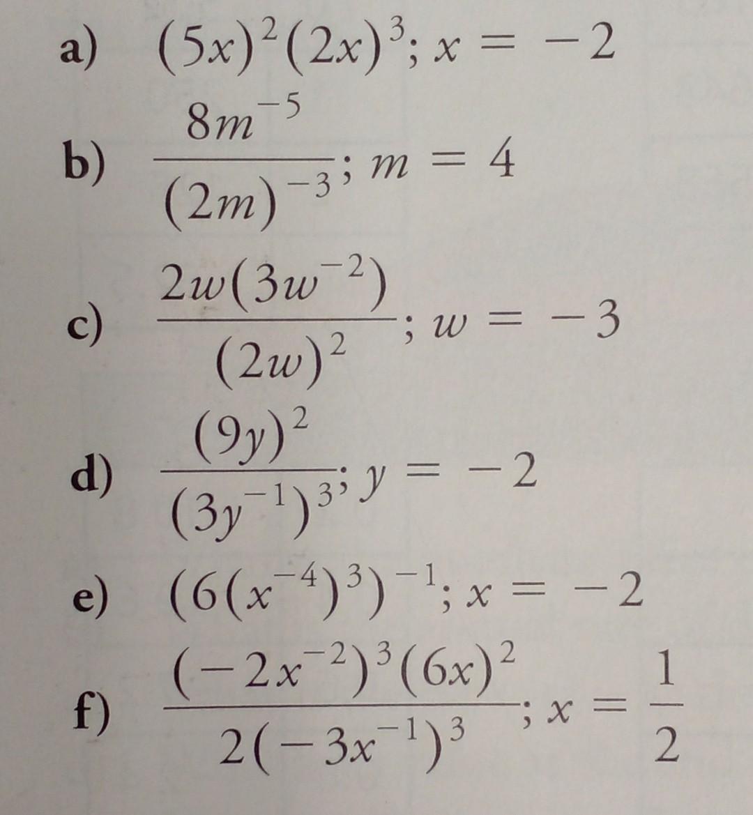 Solved Evaluate each expression for the given values. | Chegg.com