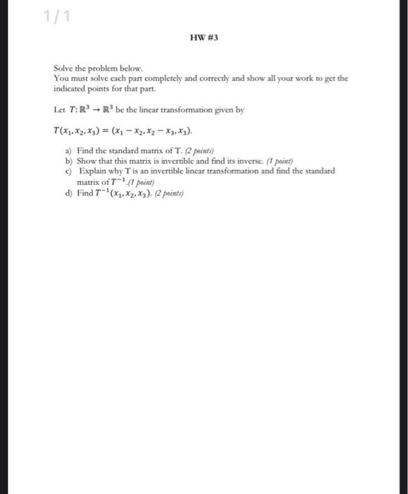 Solved Solve the problem below. You must solve each part | Chegg.com