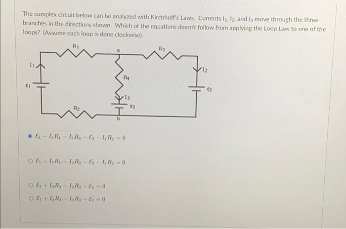 Solved The complex circuit below can be analyzed with | Chegg.com