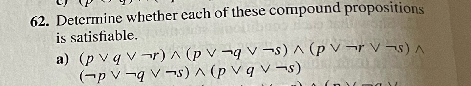 Solved Determine Whether Each Of These Compound Propositions | Chegg.com