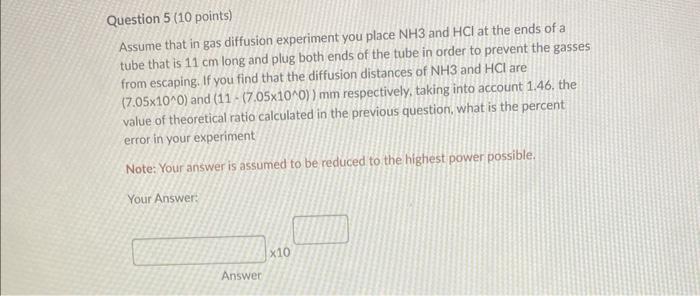 diffusion experiment hcl and nh3