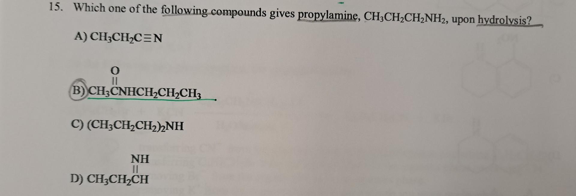 Solved 15. Which one of the following compounds gives | Chegg.com