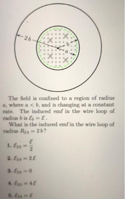 Solved Two concentric circular loops of radii b and 2b, made | Chegg.com