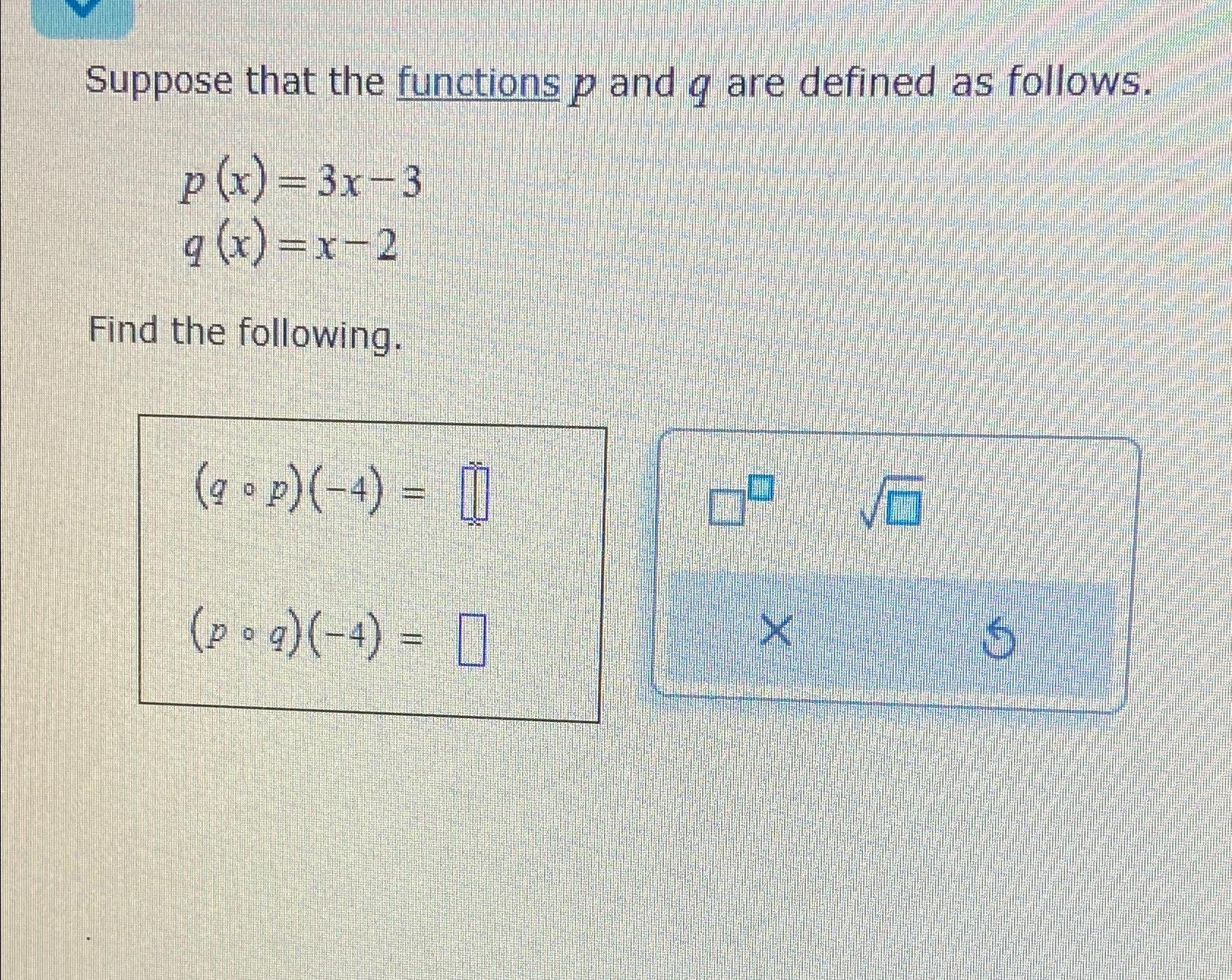 if p 2 q 3 4