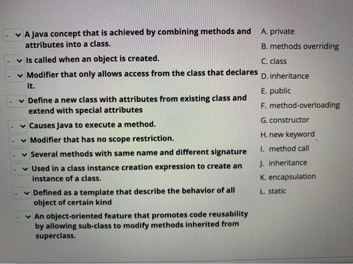 Solved A Java concept that is achieved by combining methods | Chegg.com