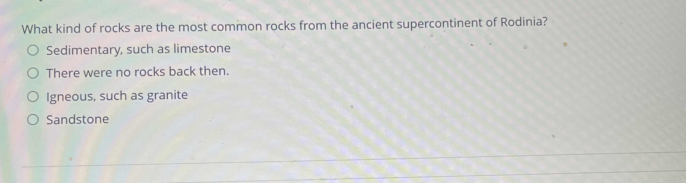 Solved What kind of rocks are the most common rocks from the | Chegg.com