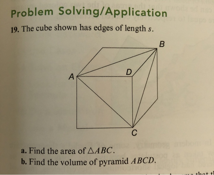 Solved How do I solve if the cube has a side length | Chegg.com
