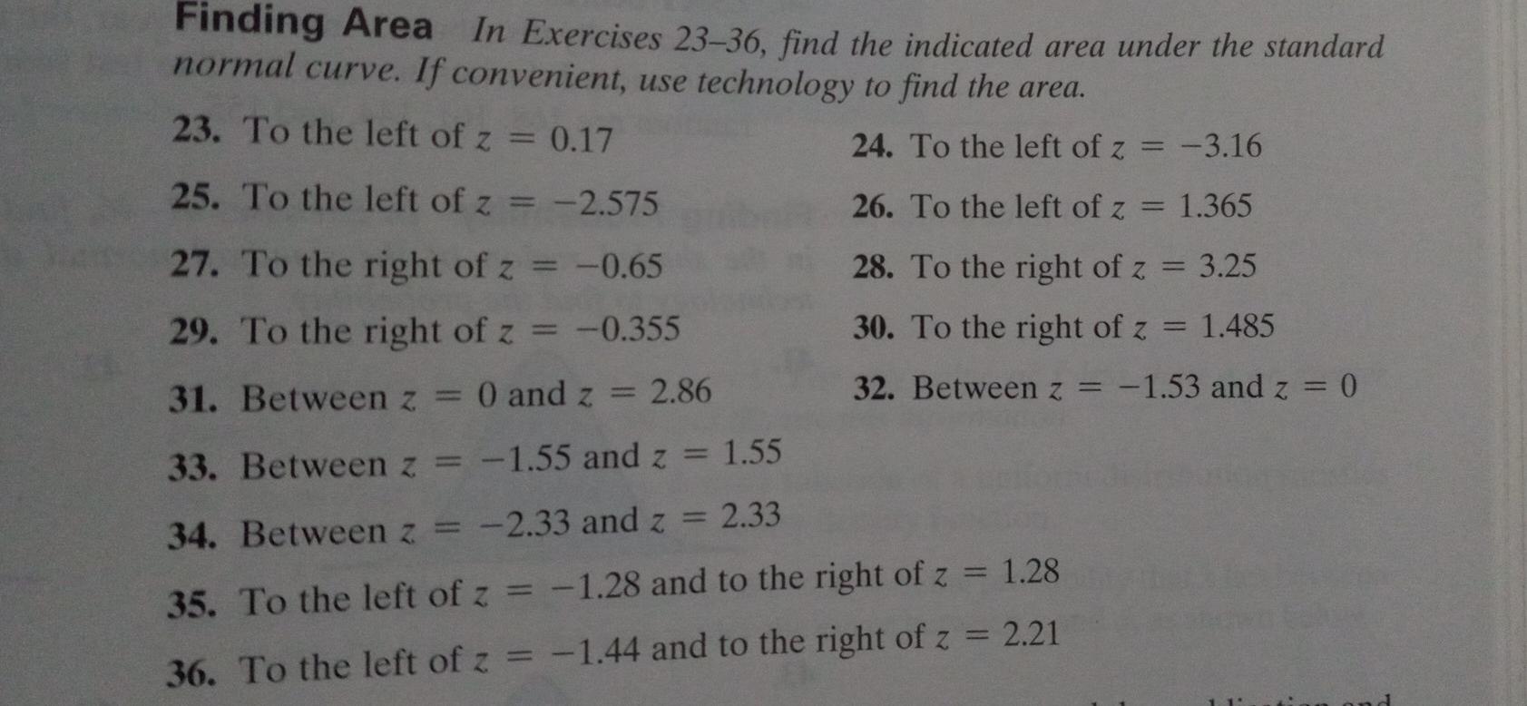 Solved Finding Area In Exercises 23-36, find the indicated | Chegg.com