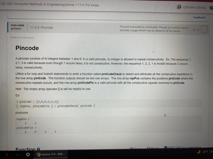 Solved EGR 150 Computer Methods in Engineering home > 17.4