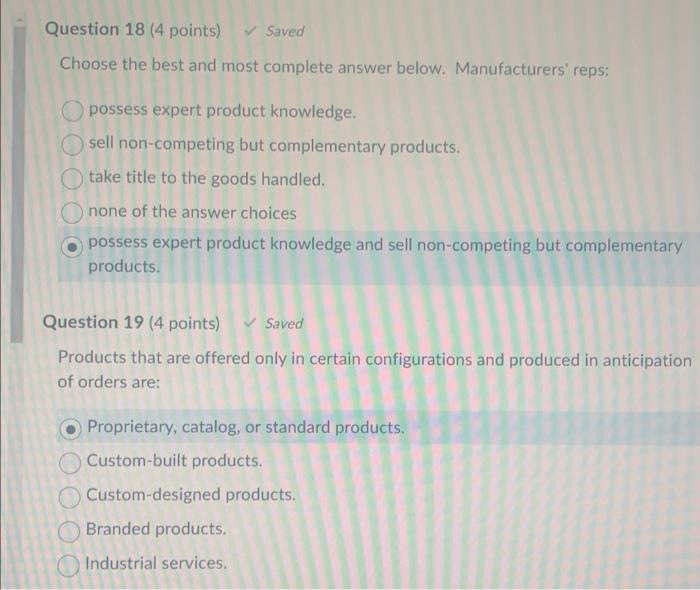 Solved Choose the best and most complete answer below. | Chegg.com