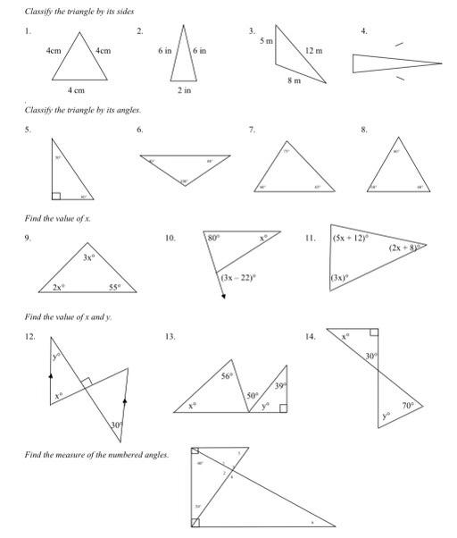 Solved Classify the triangle by its sides 1. 2. Clacsify the | Chegg.com