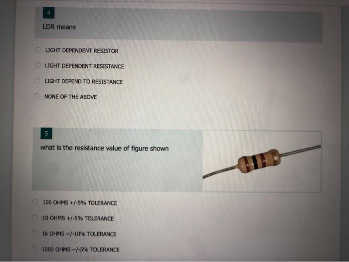 Solved LDR means LIGHT DEPENDENT RESISTOR LIGHT DEPENDENT