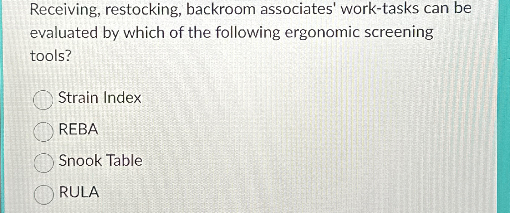 Solved Receiving, restocking, backroom associates'