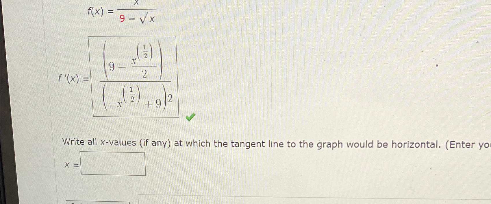 f x sqrt x 2 9